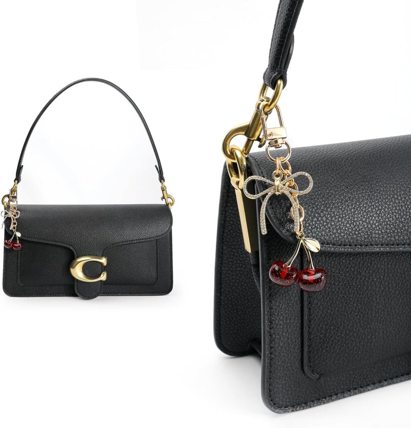 FASTFAIRY Keychain Cherry Bag Charms Purse: Key Chains Women Cute - Car keyrings leather handbags - Valentines Day Gifts - Image 1